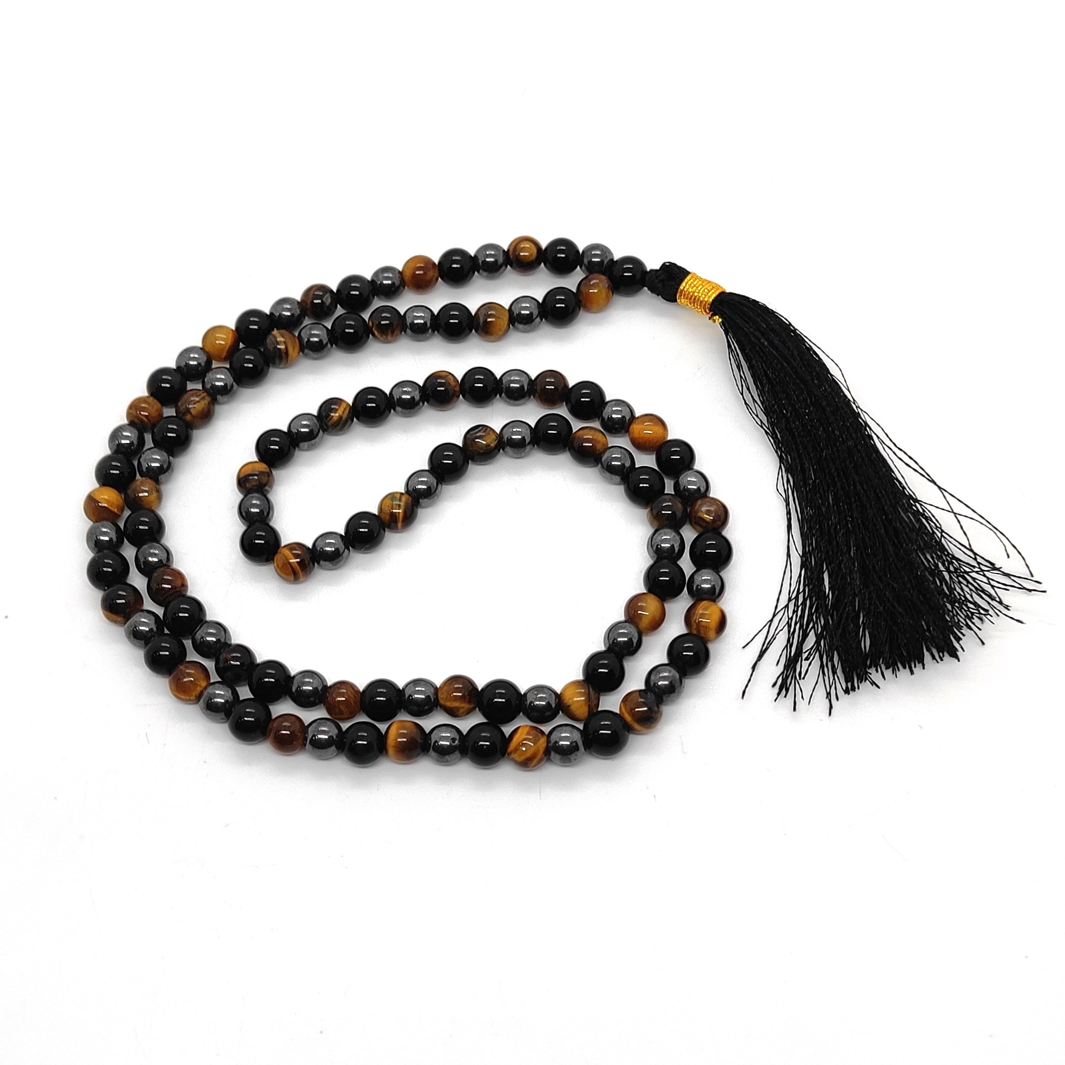 Triple Protection Natural With Certified Japa Mala 108 +1 Beads